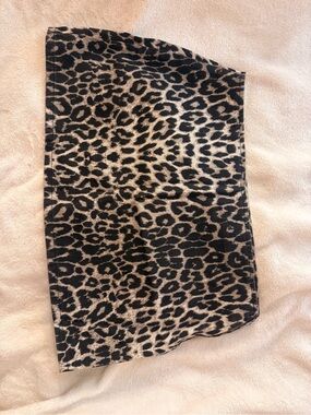 PrettyLittleThing Leopard Print Mini Skirt - Black and Cream